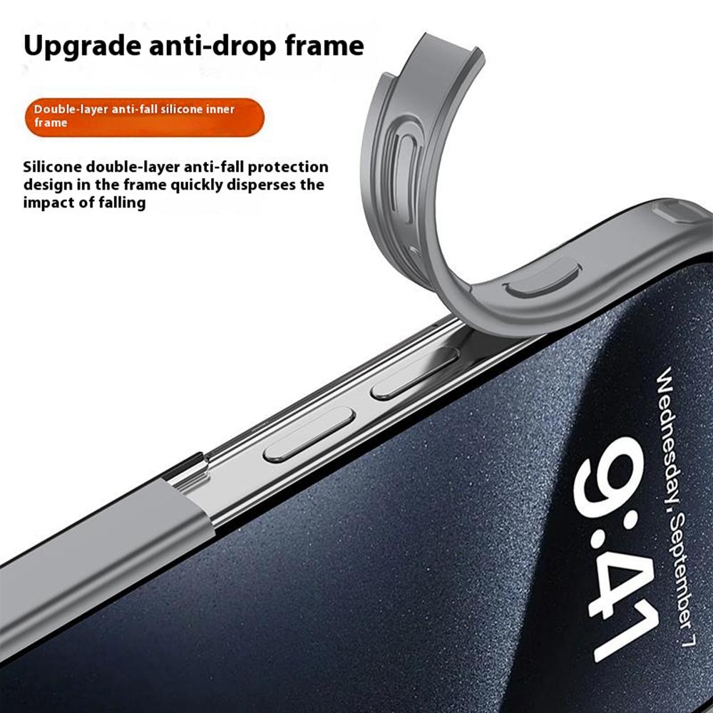 For iPhone 16 Case PC+TPU Phone Cover Airbag Protection