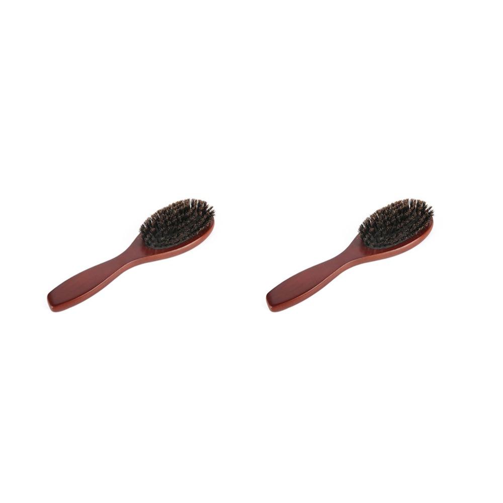 1/2PCS Brand-new Natural Boar Bristle Brush Comb Anti-Static Oval Hairdressing Hair Styly Comb Wood Woman Hairbrush