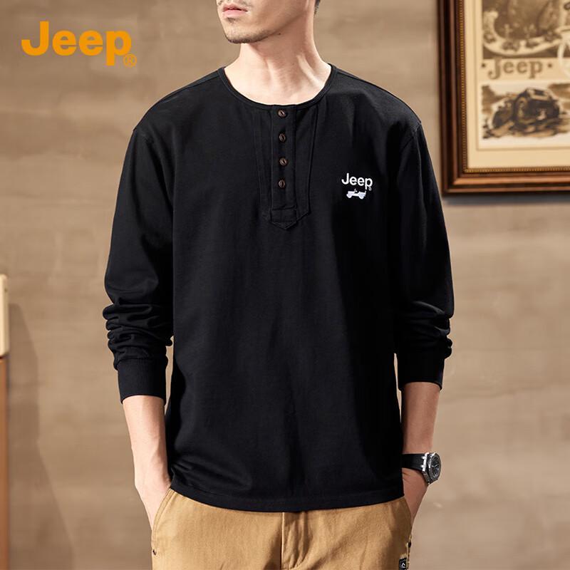Jeep Men's Pure Cotton Long Sleeve T-Shirt