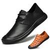 Genuine Leather Men Shoes Casual Formal Loafers Men Moccasins Italian Black Male Flat Shoes