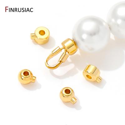 18K Gold Plated Brass Positioning Clasps Stopper Spacer Bead Crimp End Beads,Lamps For Jewelry,DIY Jewelry Making Supplies