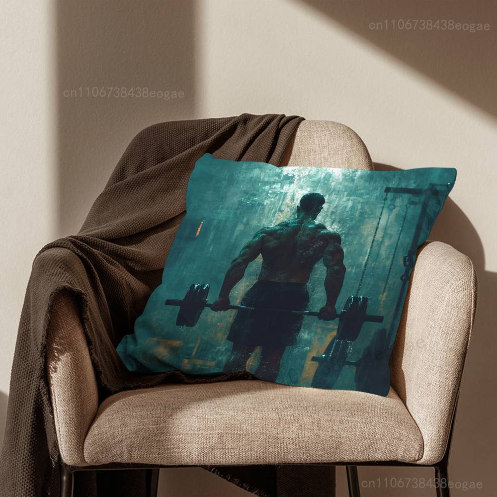 

F-Fitness B-Bodybuilding Art Throw Pillow Case For 45*45cm,55*55cm,30*30cm,Car Pillowcase Home Bedchamber Decor Gift 30cmx30cm