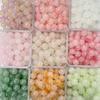 50pcs 8/10mm Sweet Style Dual Color Glass Loose Beads For Handmade DIY Bracelet Necklace Jewelry Making Supplies Decorative Bead