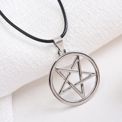 Pentagramm Pentakel Anhänger Halskette für Männer Frauen Schmuck Zubehör