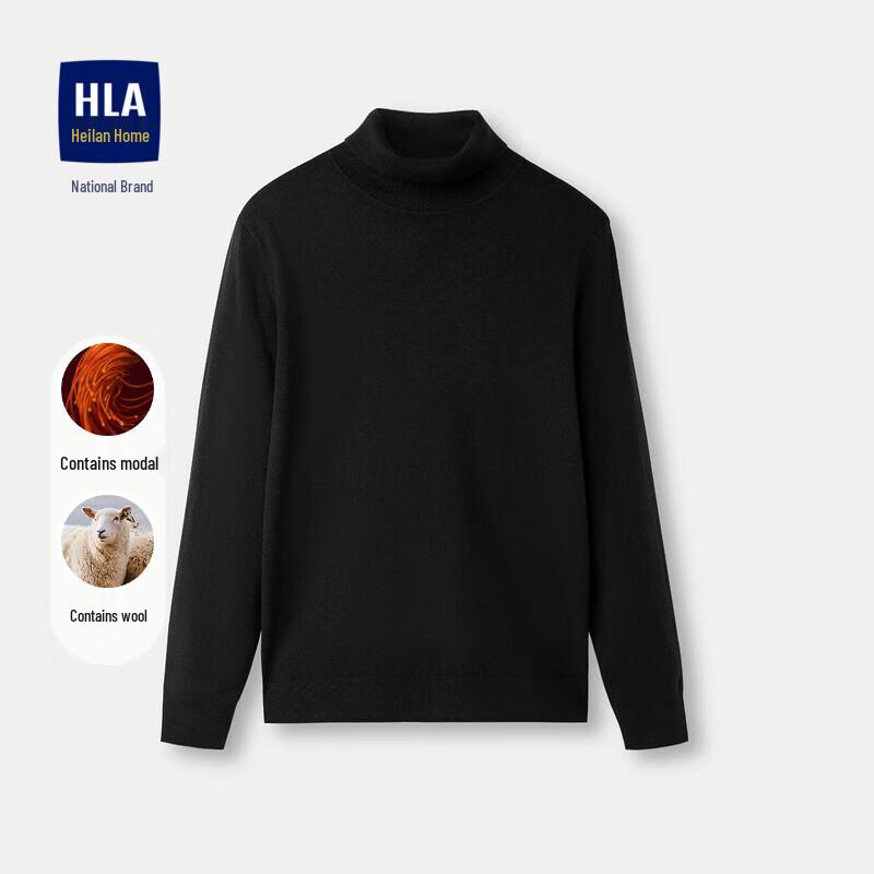 HLA Men's High Neck Knit Pullover Sweater