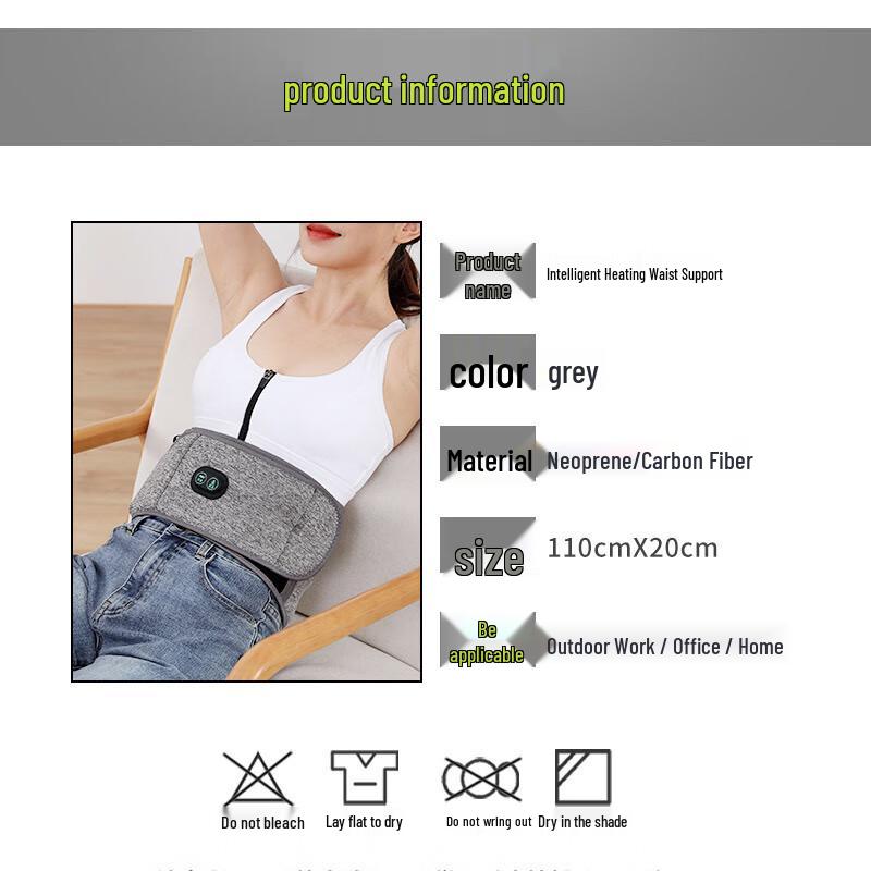 Electric Heated Waist & Lumbar Massager with Menstrual Relief