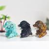 Godzilla Resin Crystal Figurine With Natural Gemstone For Home Decor And Giftgiving