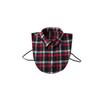 Insert Casual Cotton Collar Elegant Sweet False Collar Half Shirt for Lady Delicate Checkered Collar Casual Insert