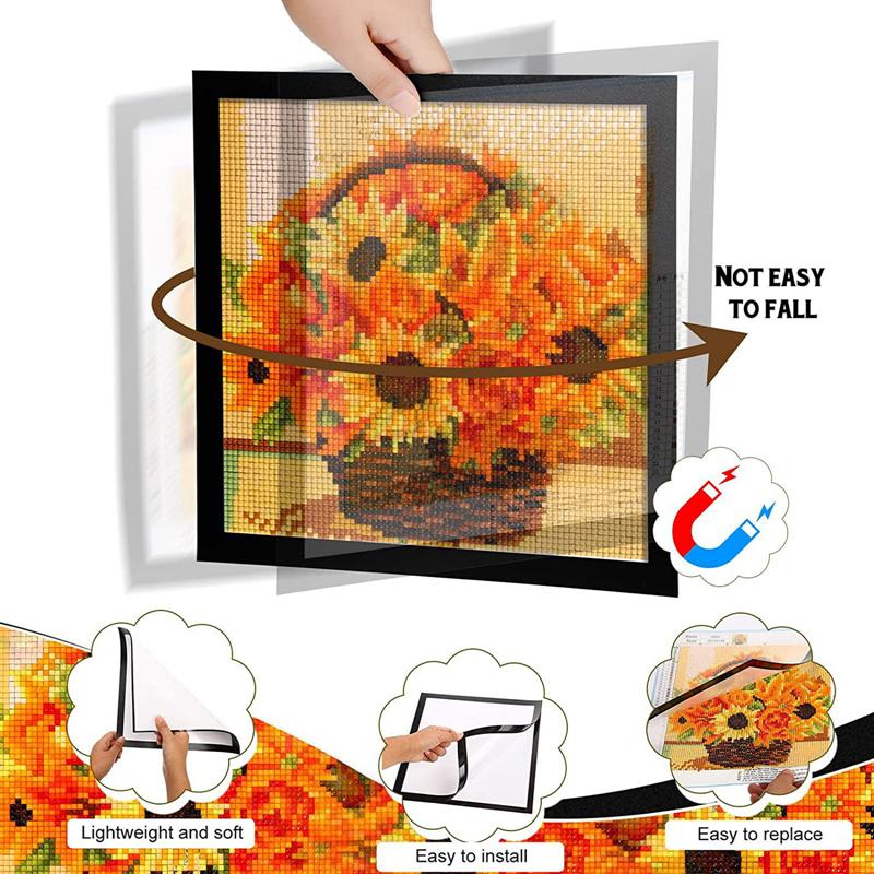 Magnetic Picture Frames Painting Frames Self-adhesive Poster Photo Frames for Refrigerator Wall Home Decoration