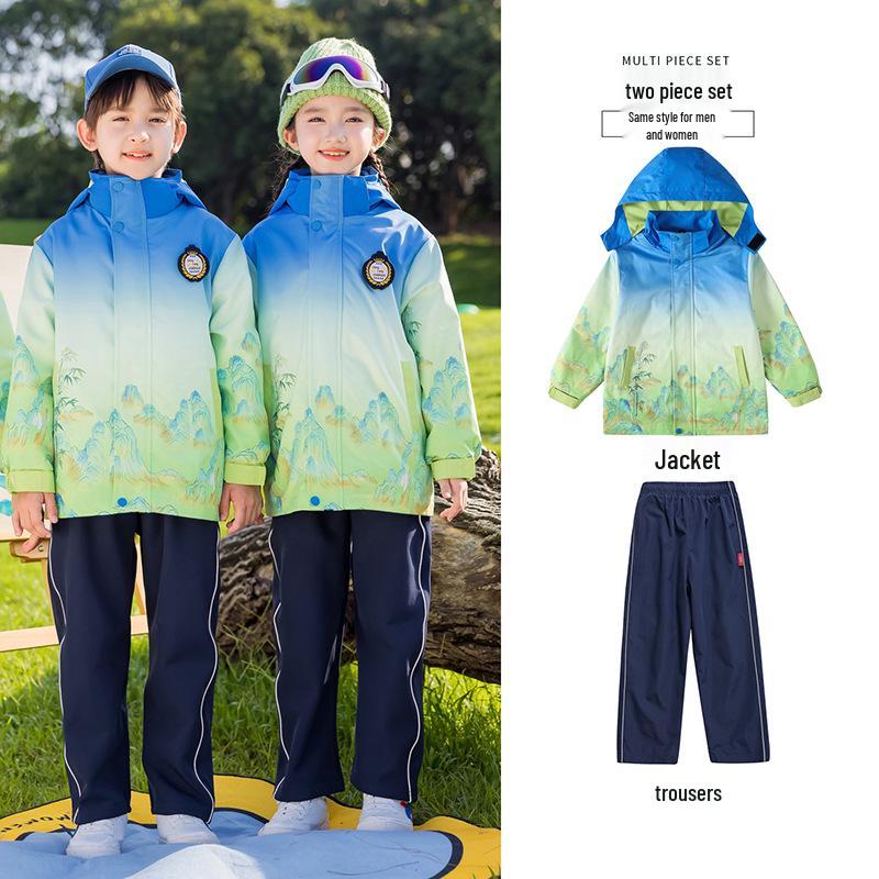 Children s School Uniform Windbreaker Set - 3 Piece for Autumn, Winter & Spring Sports Events 110 cm