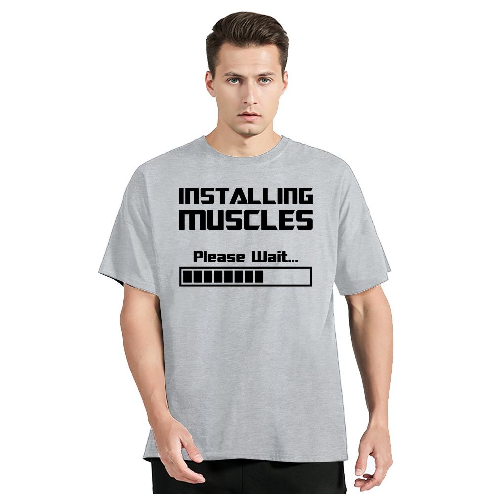 Summer T-shirt Please Wait For Loading. Funny Printed Tshirt Men Clothing Oversized T Shirt Fashion Casual Polyester O-neck Tops