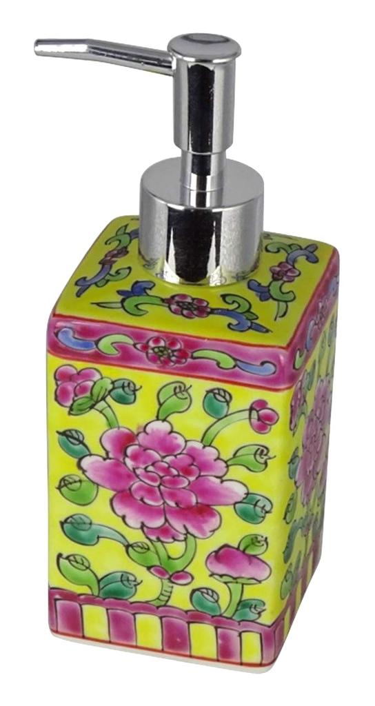 Peranakan Soap Dispenser (Square) (Yellow)