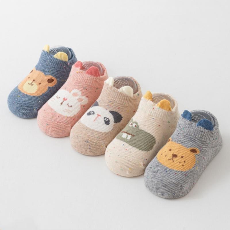 Kids Floor Short Socks For Girls Boys Cotton Cartoon Toddler Anti-slip Socks For Children Casual Baby Child Home Sock Spring Autumn