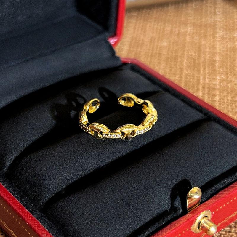 2026 Simple Brushed Pig Nose Geometric Temperament Fashion Open Ring Women s Niche Versatile Ring Resizable