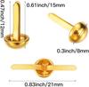 100 Pcs Brads for Paper Crafts Metal Round Brass Paper Fasteners for Craft Art Crafting School DIY Supplies,Golden.
