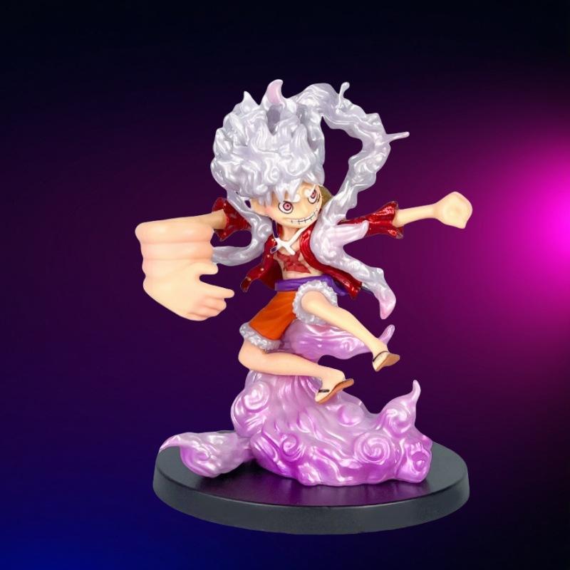 Cartoon Anime One Piece Figures Sun God Nika Fifth Gear Grip The Head Luffy Action Figure Scene PVC Model Toys Doll Decorate Gif