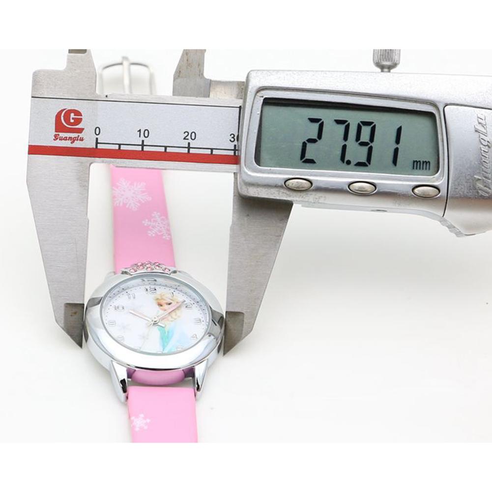 Children Cartoon Quartz Watch With Pu Band Cute Frozen Princess Waterproof Wrist Watch For 3-6 Years Old Kids