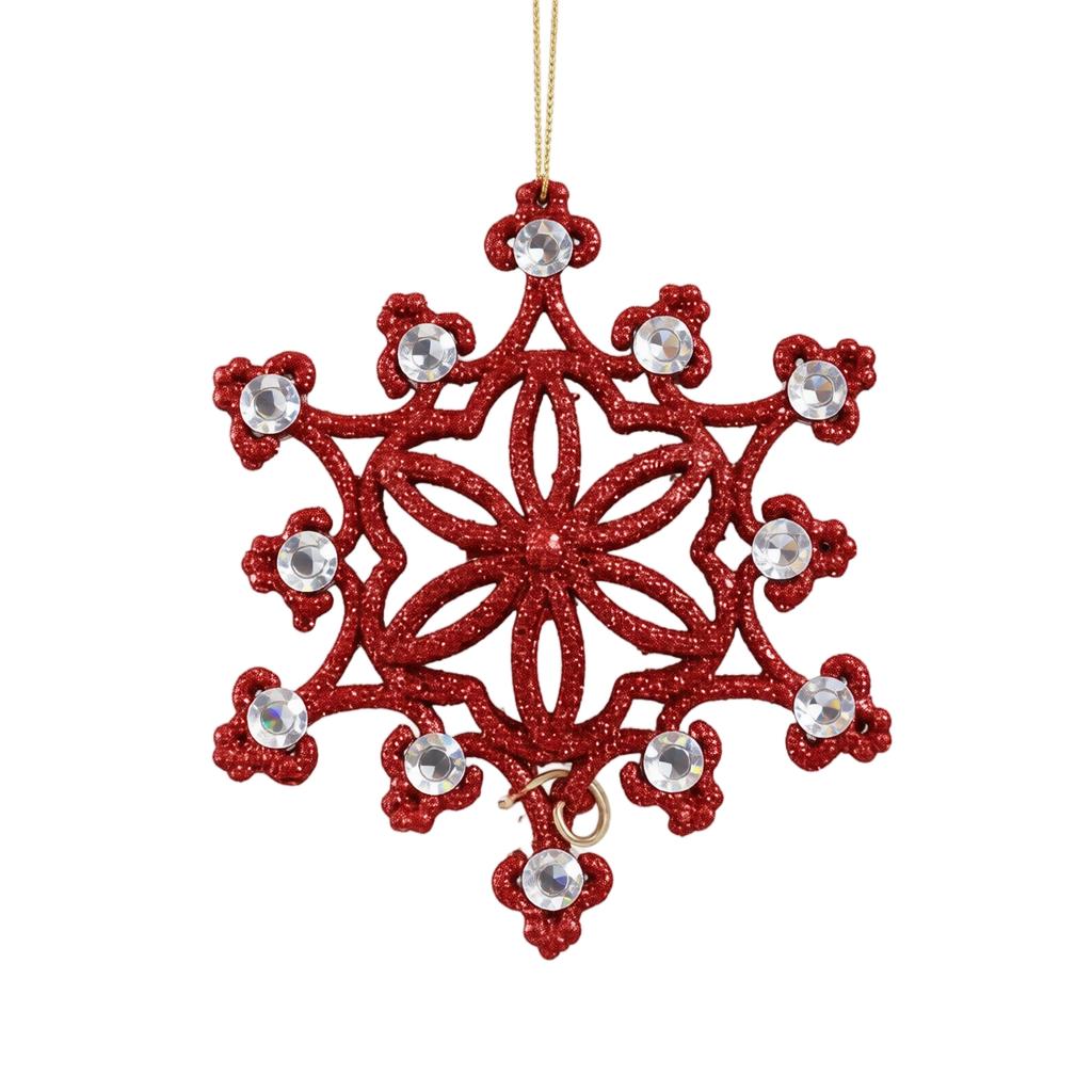 Snowflake Christmas Tree Ornaments Hanging Holiday Decoration for Home Winter Party Decor