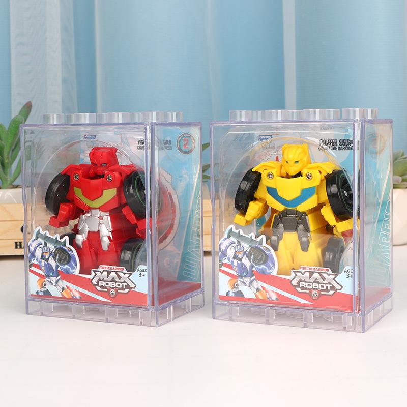 Mini Manual Transformer Robot Car Toy for Kids - Pocket-Sized Autobot Model Building Block