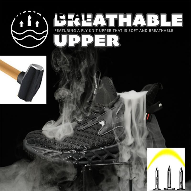 Lightweight Men Boots Anti-smash Anti puncture Safety Shoes Steel Toe Cap Work Sneakers Fashion Protective shoes Work Boots