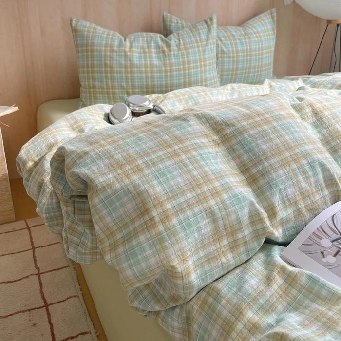 Nordic Sling Cotton Pink Stripes Duvet Cover 150x200 Size Girl's Room Housse Skin Friendly Breathable Comforter Sets