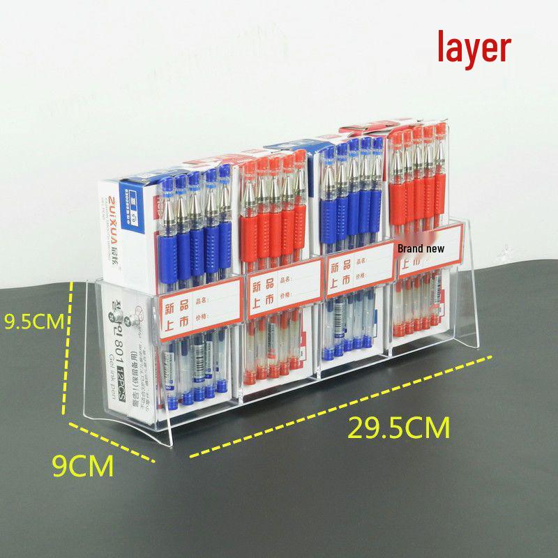 Acrylic Transparent Pen Holder Display Stand - Large Capacity Desktop Organizer.