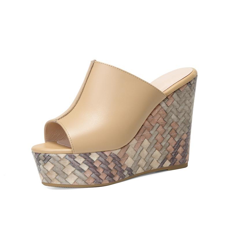 Platform Sandals for Women - Outdoor Wear Thick Sole, Plus Size 2025 Summer New Arrival Wedge Heel Strappy Sandals