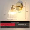 Japanese Retro Floral Glass Wall Lamp Modern Simple Bedside Lamp for Bedroom Study Led Mirror Light Nordic Wall Sconce