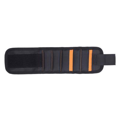 Pulseira Magnética Tecido Oxford 5 Compartimentos Bolsos Duplos Pulseira de Ferramentas Leve para Marcenaria