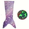 Glow-in-the-Dark Mermaid Starry Night Sleeping Bag - Soft Flannel Rainbow Blanket for Cozy Bedtime Comfort
