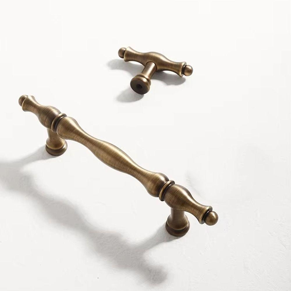 Unique Line Design Brass Furniture Door Knob Retro Cabinet Handle  Furniture Hardware