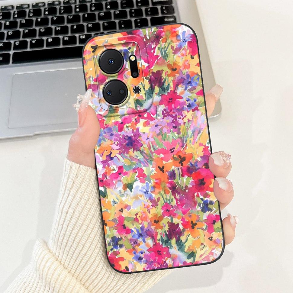 Luxury Painted Cover For Honor X7a 4G Case 2023 Silicone Soft Fundas Phone Case For Honor X7A X 7a HonorX7a Coque Capa