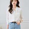 Women Blouses Shirts 2025 Spring Long Sleeve Women Blouse Shirt Turn Down Collar White Chiffon Blouse Shirt Women Tops J829