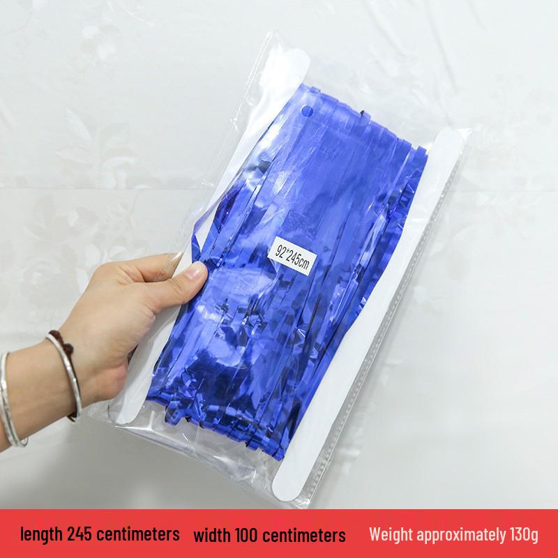 Colorful Rain Silk Door Curtain for Birthday Party Decoration, 1x2.45 meters