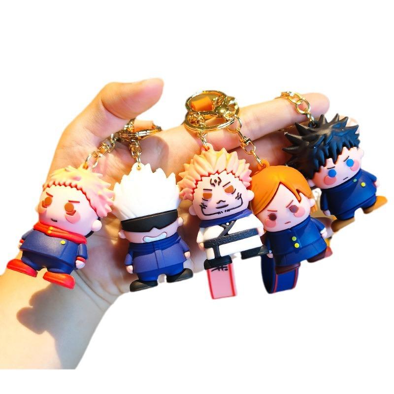 Jujutsu Kaisen Chibi Klíčenka Gojo Satoru Itadori Yuji Vlastní Klíčenky Kreslený Vtipný Šperk Dárek pro Přátele Klíčenka Anime