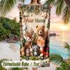 Forest Nature Theme Beach Towel Personalized Custom Name & Text Soft Quick Dry Beach Towel for Swimming Travel