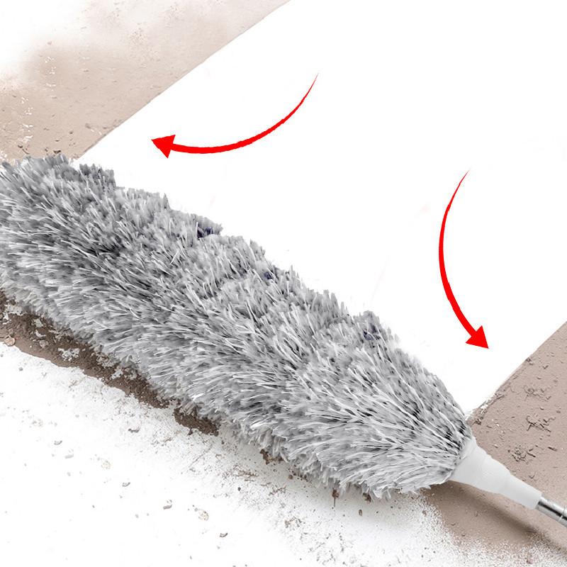 Household Dusting Feather Duster With Extendable Rod For Home Office And Cleaning Use