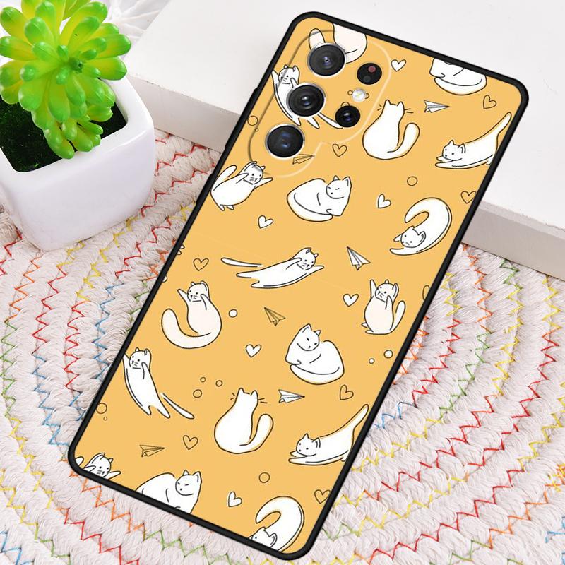 

Cute Cat Pattern Phone Case for Samsung Galaxy note 10 pro S26 Ultra S23 S24 FE S25 S21 S22 PLUS shockproof Cove Galaxy S21 Ultra 5G