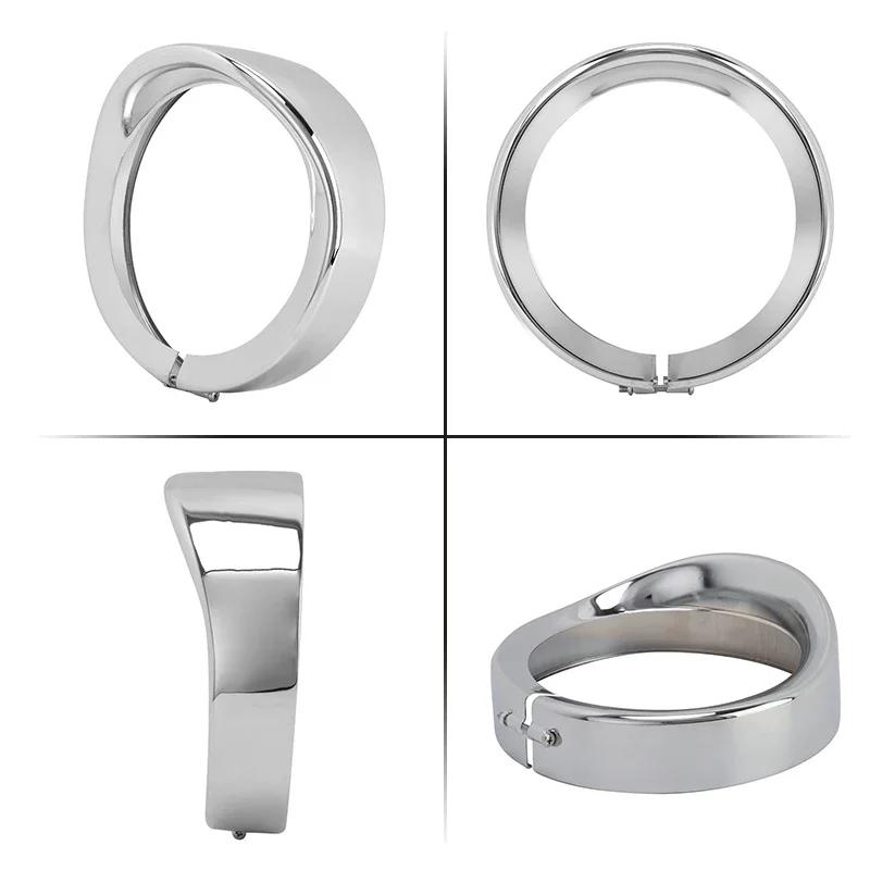 Motorcycle Headlight Trim Visor Ring 7" Bezel 4.5" LED Head Lamp For Harley Touring Road King Electra Glide Softail FLD/FLH