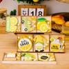 Styled Lemon Fresh Wooden Hanging Decor With Three Compartments Perfect For Summer Spaces