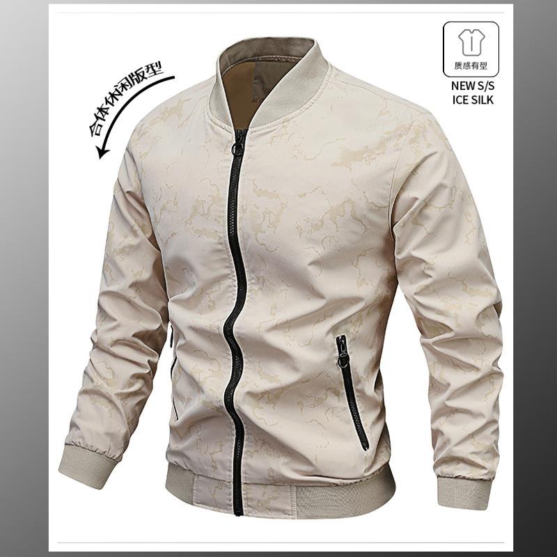 Spring Autumn New Arrival Loose Baseball Collar Mens Jacket Elastic Cuffs Fashion Trendy Casual Versatile Top