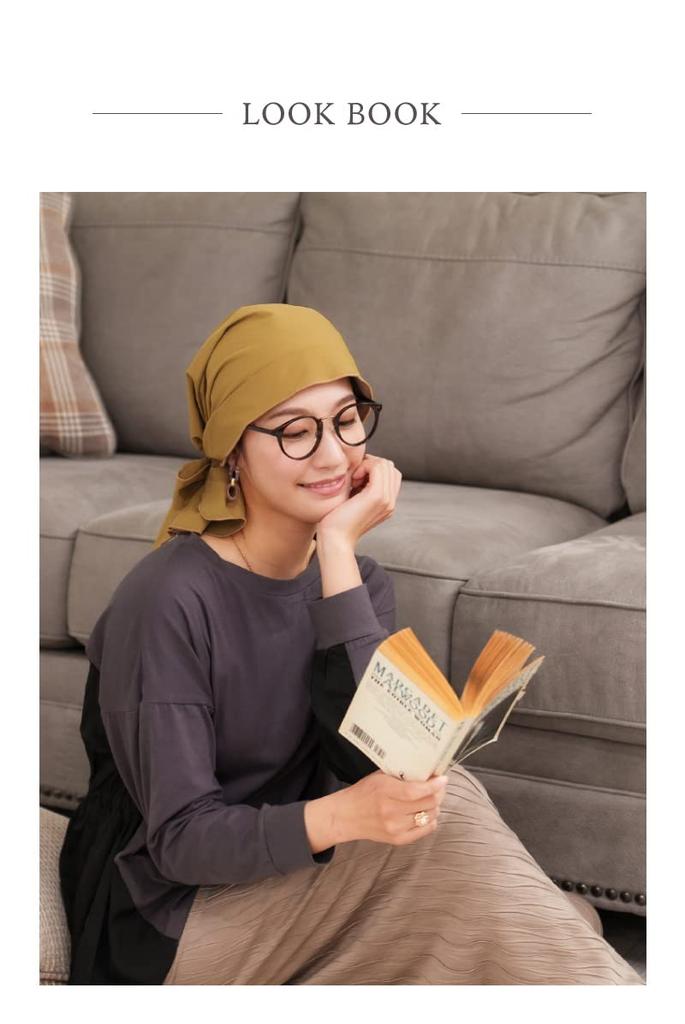 MY Medical Care Bandana One Size Fits for Hair Plain [KISS LIFE] Hat, Hat, Type, Cute, Stylish, 100% Cotton, All, Cancer, Loss, Women's, Karina,