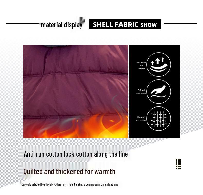 Boys' Red Winter Two-in-One Thickened Cotton Jacket