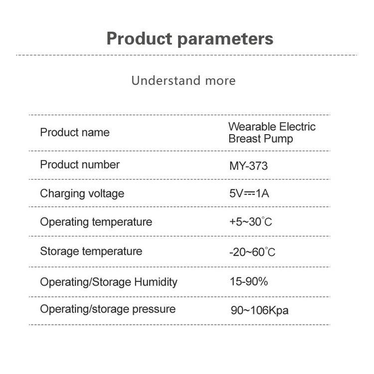 Pompă de sân reîncărcabilă, portabilă, fără fir, anti-reflux, lapte matern, cu mâinile libere, pompă de sân inteligentă, portabilă, extractoare de lapte, pompă