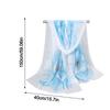 Floral Print Sunscreen Shawl Long Shawl Silk Elegant Chiffon Scarf  Women's Fashion