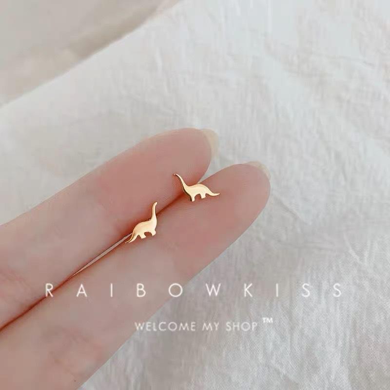 Gold Color Silver Plated Mini Butterfly Heart Stud Earrings For Women Cartilage Helix Tragus Piercing Jewelry Gift