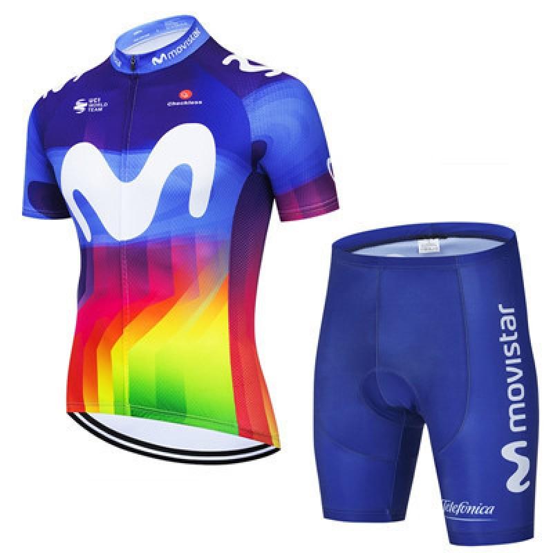 Mens Cycling Jersey Set Short Sleeve Breathable Road Bike Apparel Outdoor Sport Wear