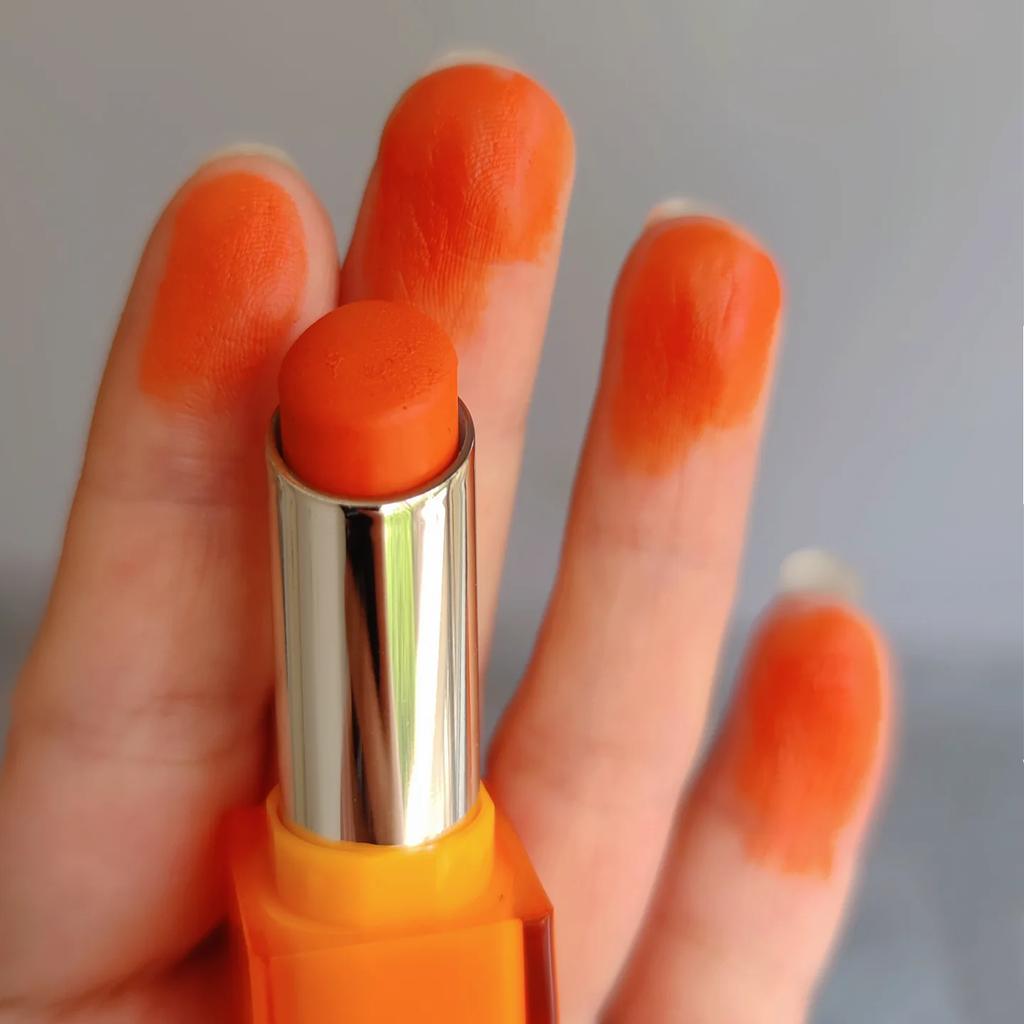 Summer Vitality Pumpkin Orange Lipstick Carrot Color Lip Balm Matte Moisturizing Student-Friendly Natural Orange Milk Orange
