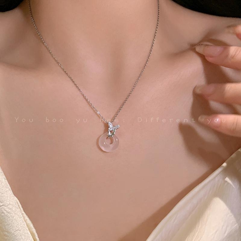 New Chinese Zen Ethnic Style Butterfly Necklace Women'S High Sense Retro Collarbone Chain Sweater Chain Accessories