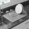 Tappetino Drenante in Silicone Isolante Termico Materiale in Silicone Resistente al Calore Tappetino Drenante per Cucina Funzione Drenante Design Inclinato